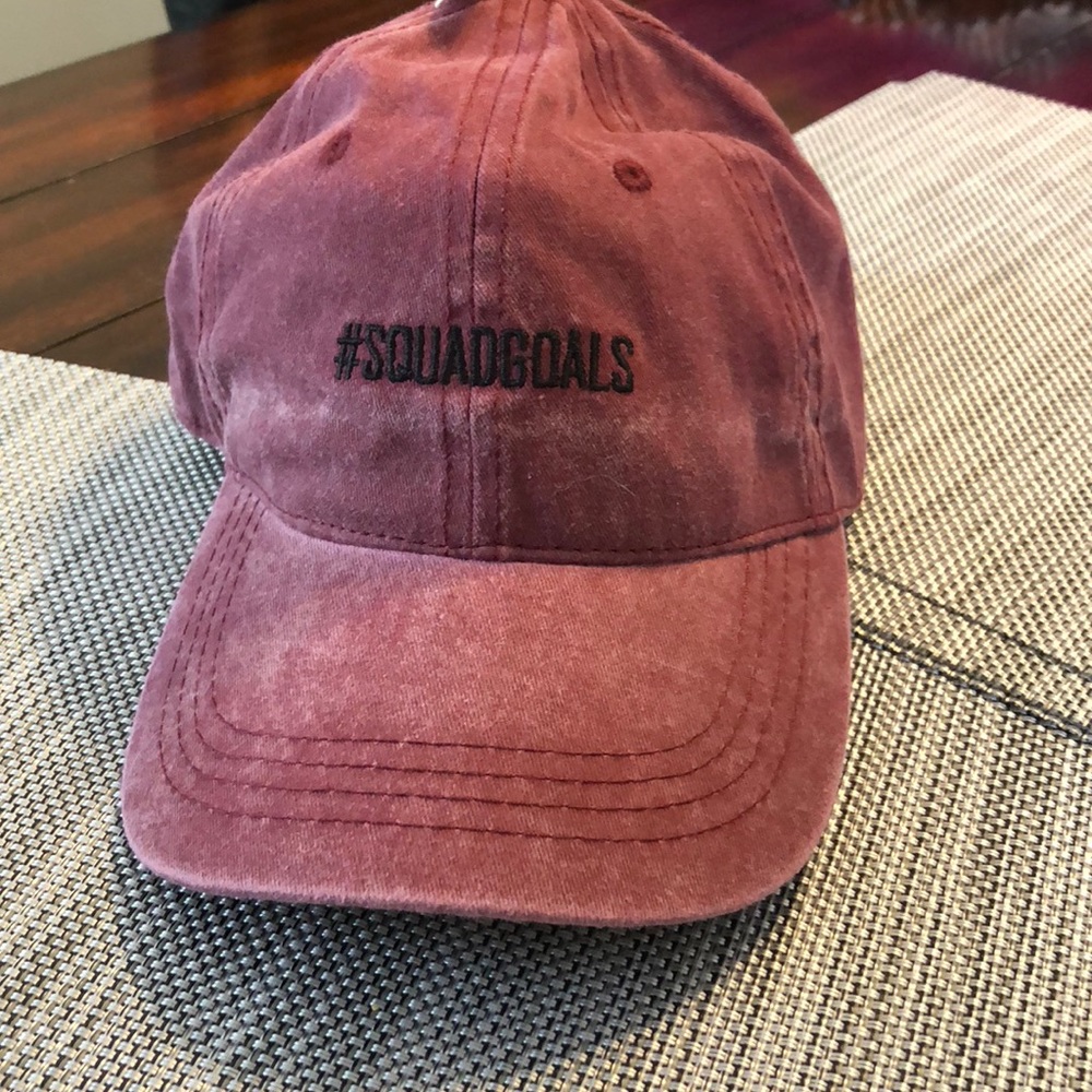 Squad goals burgundy hat